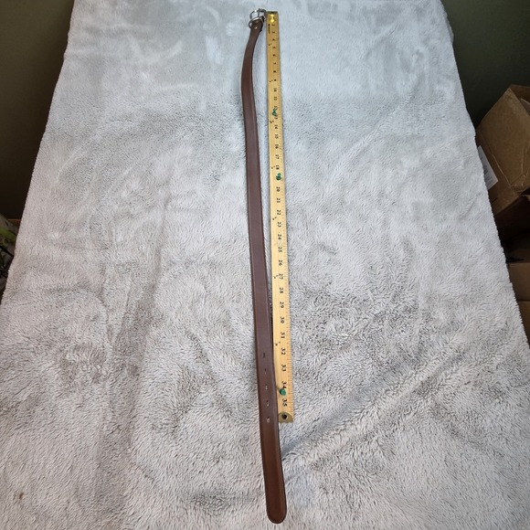 Veari Belt Mens Brown Vista Bovino Leather 32 Made in Mexico Silver Buckle - Picture 6 of 8